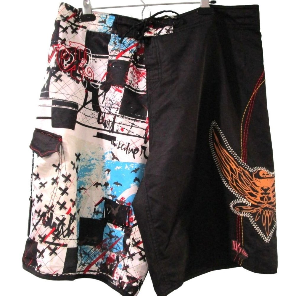 Quicksilver By Craike Surf Board Shorts with Tool Sz 38 Mens GUC